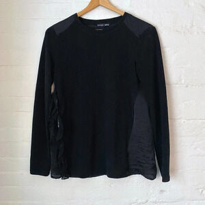 Zara Black Mixed Media Sweater Small